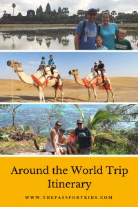 Trip Around the World Itinerary - with a family! Find out all the places for an around the world trip itinerary for 1 year of fulltime travel. 23 Countries, 5 continents and over 80 cities! Includes some planning tips, info, lessons learned and help to start planning your trip around the world with your kids. #rtw #tripitinerary #fulltimetravel #familytravel #worldtrip