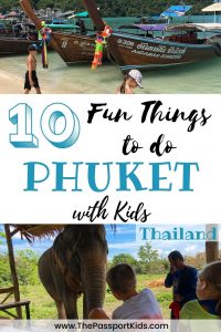 Find out the best things to do in Phuket with kids. What to do in Phuket including snorkelling, diving, Big Buddha, Elephant Sanctuary, night market, Phi Phi Islands, Thai food, longtail boats and the best beaches to visit on your next family holiday to Thailand. All the information you need to make your Phuket, Thailand vacation fun and easy with kids! #phuket #thailand #familytravel #southeastasia #phuketisland