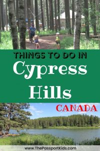 Find out the Best Things to Do in Cypress Hills Interprovincial Park with kids! Fun things to do with your family including camping, zip lining, rock climbing, swimming, hiking, mini golf, horseback riding and more. Everything you need to know for your stay in Cypress Hills Park. #cypresshills #saskatchewan #exploresask #canada