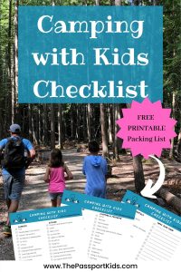 Camping with Kids Checklist: The Ultimate Family Camping Packing List with everything that you need to pack for your next family camping trip. An easy and simple list to help you pack for camping with the kids. A simple checklist that is PRINTABLE from a family that camps in a tent, trailer, RV, cabins and more! #camping #campingchecklist #campingpackinglist #kidscamping #familycamping